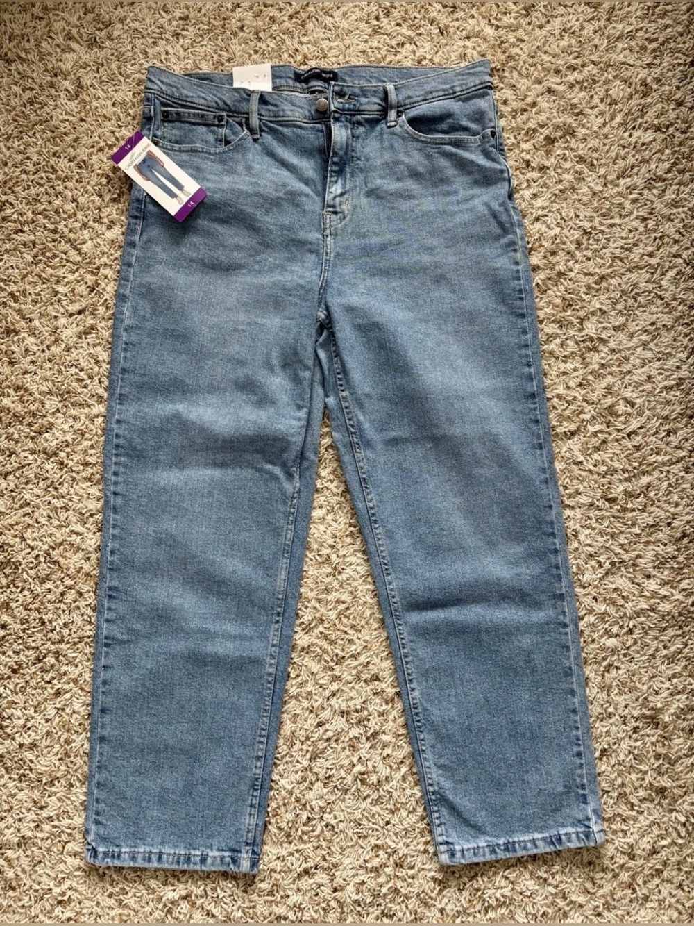 Calvin Klein Straight-Leg Women’s Jeans in Light Blue Denim Size 14
